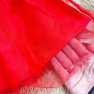  Conj. Blusa Princesa Branca de Neve e Saia em Tule - Vermelho
